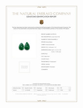 25.60 Ct.Tw.Total Carat Weight Cabochon Emerald Pair from Zambia Scan Report