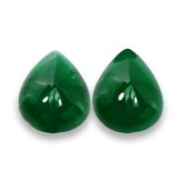 14.94 Ct.Tw.Total Carat Weight Cabochon Emerald Pair from Zambia Video
