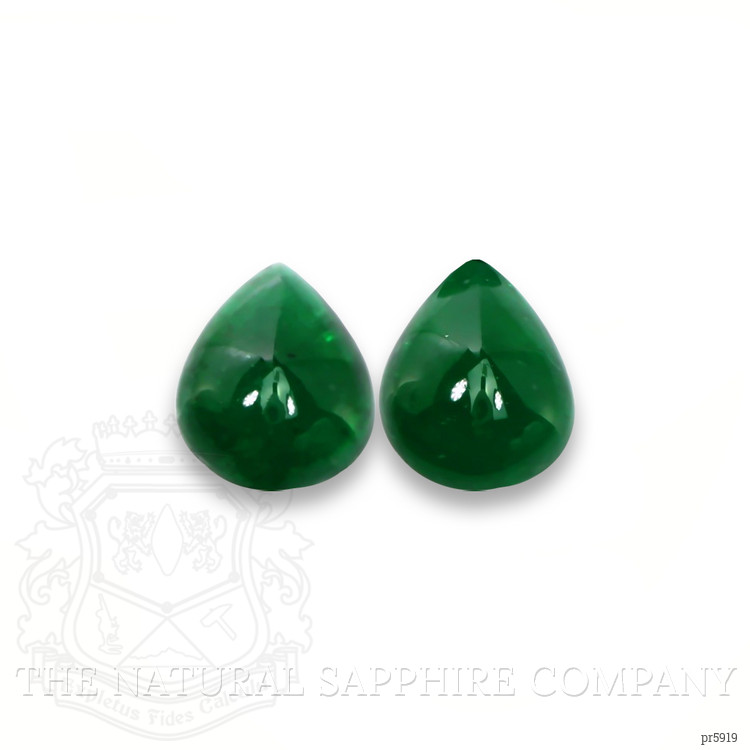 14.94 Ct.Tw. Cabochon Emerald Pair from Zambia