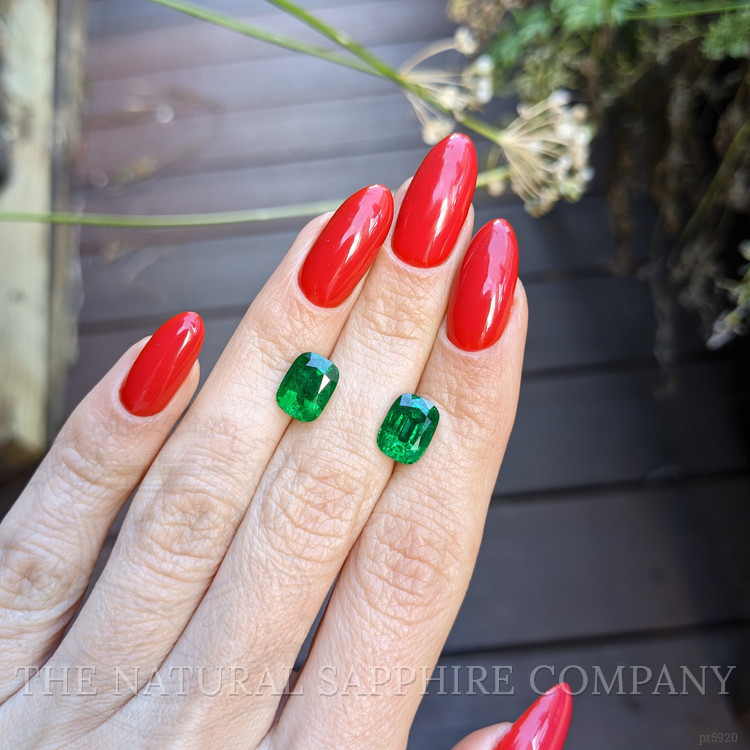 4.27 Ct.Tw. Emerald Pair from Zambia