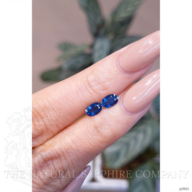 1.22 Ct.Tw. Blue Sapphire Pair from Ceylon (Sri Lanka)