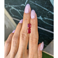 2.83&nbsp;Ct.Tw.Total Carat Weight Ruby Pair from Mozambique Life Style