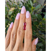 2.83&nbsp;Ct.Tw.Total Carat Weight Ruby Pair from Mozambique Life Style