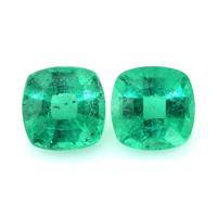 1.24 Ct.Tw.Total Carat Weight Emerald Pair from Zambia Video