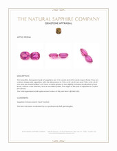 4.00 Ct.Tw.Total Carat Weight Pink Sapphire Pair from Ceylon (Sri Lanka) Appraisal