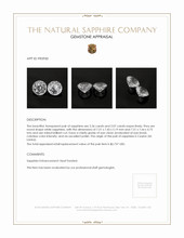 4.43&nbsp;Ct.Tw.Total Carat Weight White Sapphire Pair from Ceylon (Sri Lanka) Appraisal