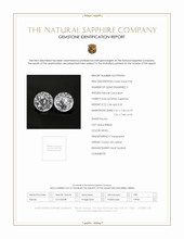 4.43 Ct.Tw.Total Carat Weight White Sapphire Pair from Ceylon (Sri Lanka) Scan Report