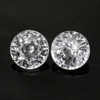 4.43&nbsp;Ct.Tw.Total Carat Weight White Sapphire Pair from Ceylon (Sri Lanka) Video