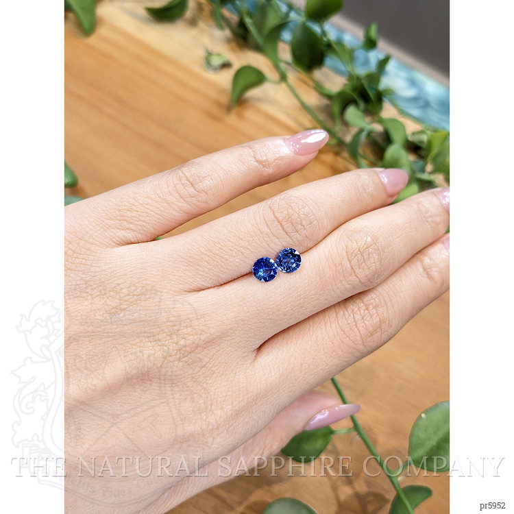 1.66 Ct.Tw. Blue Sapphire Pair from Ceylon (Sri Lanka)