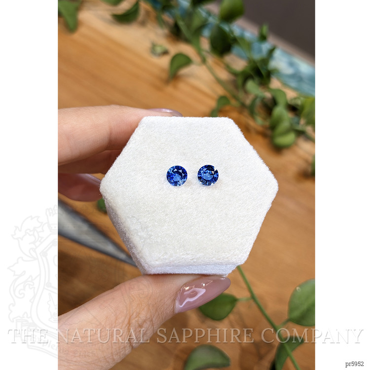 1.66 Ct.Tw. Blue Sapphire Pair from Ceylon (Sri Lanka)