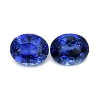 13.17&nbsp;Ct.Tw.Total Carat Weight Blue Sapphire Pair from Ceylon (Sri Lanka) Video