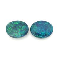 5.00 Ct.Tw.Total Carat Weight Cabochon Black Opal Pair from Australia Video