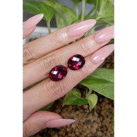 12.89 Ct.Tw.Total Carat Weight Rubellite Tourmaline Pair from Brazil Life Style