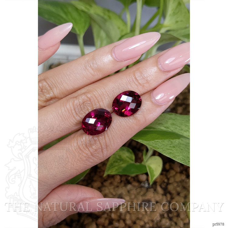 12.89 Ct.Tw. Rubellite Tourmaline Pair from Brazil
