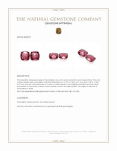 12.93 Ct.Tw.Total Carat Weight Pink Tourmaline Pair from Brazil Appraisal