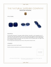 11.35 Ct.Tw.Total Carat Weight Blue Sapphire Pair from Ceylon (Sri Lanka) Appraisal