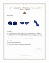 15.53&nbsp;Ct.Tw.Total Carat Weight Blue Sapphire Pair from Ceylon (Sri Lanka) Appraisal