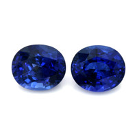 15.53&nbsp;Ct.Tw.Total Carat Weight Blue Sapphire Pair from Ceylon (Sri Lanka) Video