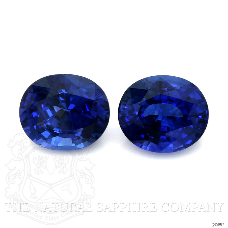 15.53 Ct.Tw. Blue Sapphire Pair from Ceylon (Sri Lanka)
