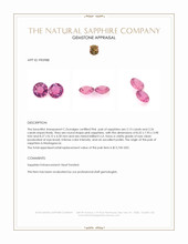 4.39&nbsp;Ct.Tw.Total Carat Weight Pink Sapphire Pair from Madagascar Appraisal