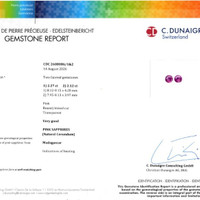 4.39&nbsp;Ct.Tw.Total Carat Weight Pink Sapphire Pair from Madagascar Scan Report