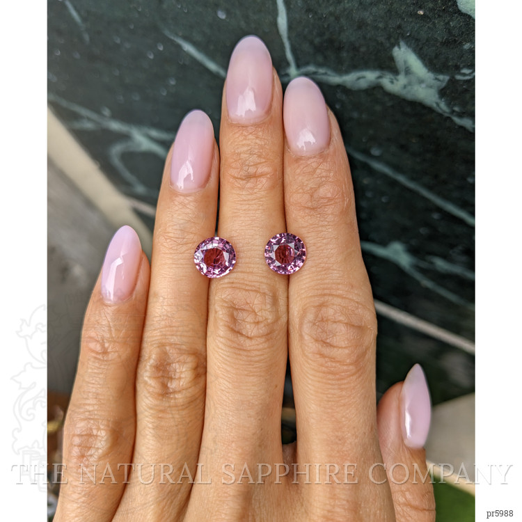 4.39 Ct.Tw. Pink Sapphire Pair from Madagascar