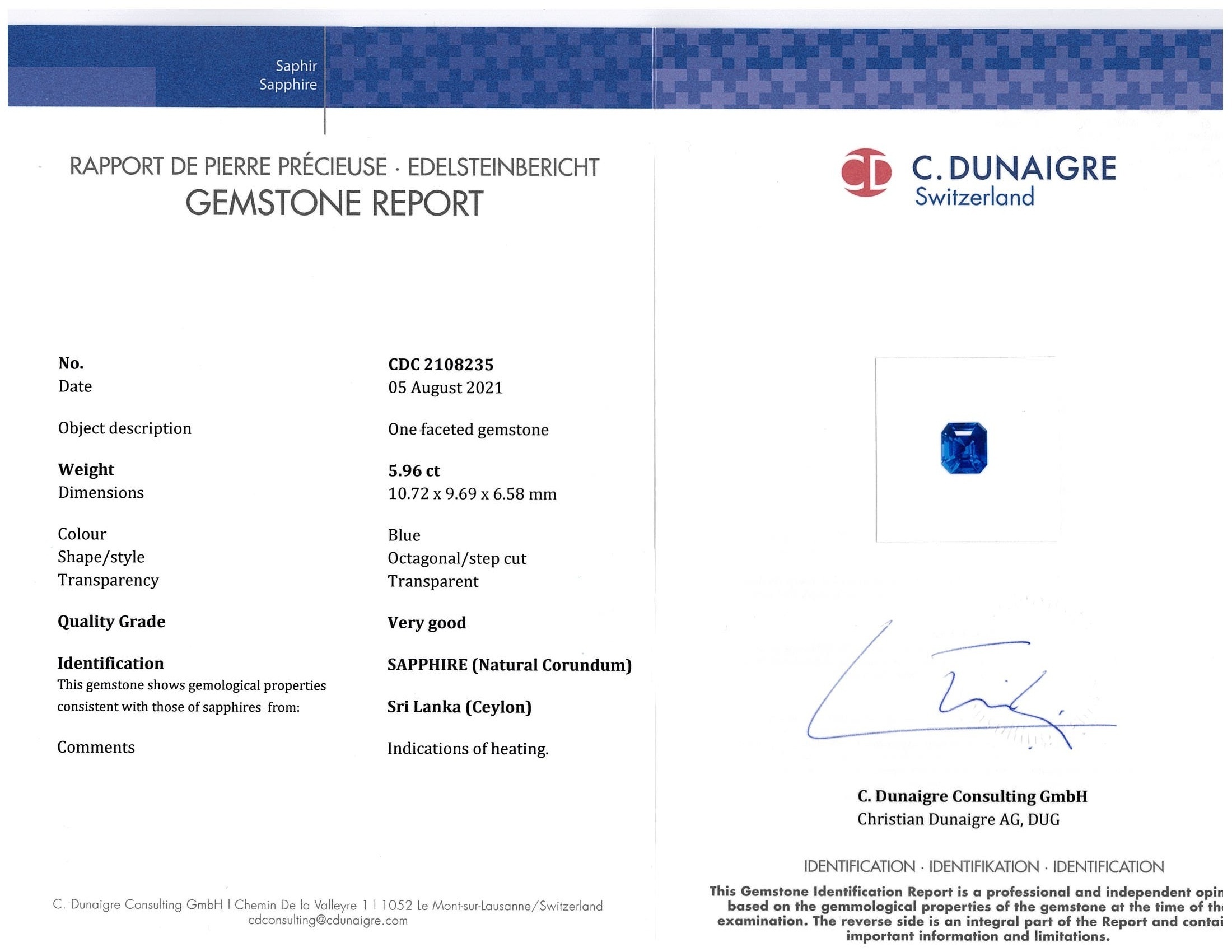 12.30 Ct.Tw. Blue Sapphire Pair from Ceylon (Sri Lanka)