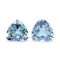 2.87 Ct.Tw.Total Carat Weight Aquamarine Pair from Brazil Video