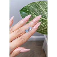 2.87 Ct.Tw.Total Carat Weight Aquamarine Pair from Brazil Life Style