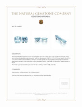 4.08 Ct.Tw.Total Carat Weight Aquamarine Pair from Brazil Appraisal