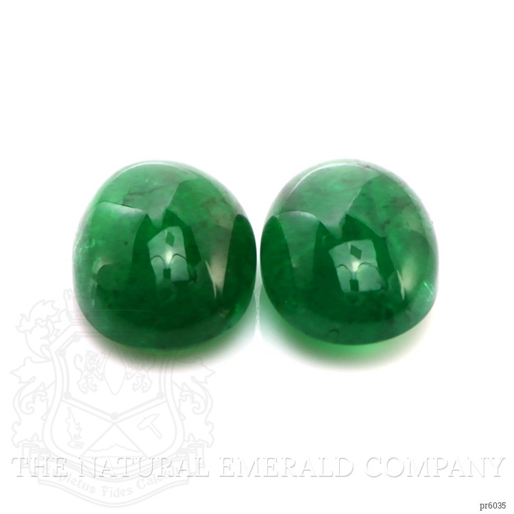 11.83 Ct.Tw. Cabochon Emerald Pair from Zambia