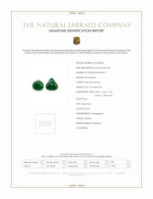 18.63 Ct.Tw.Total Carat Weight Cabochon Emerald Pair from Zambia Scan Report
