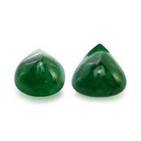 18.63 Ct.Tw.Total Carat Weight Cabochon Emerald Pair from Zambia Video