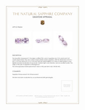 5.57&nbsp;Ct.Tw.Total Carat Weight Pinkish Purple Sapphire Pair from Madagascar Appraisal