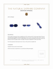 1.90 Ct.Tw.Total Carat Weight Blue Sapphire Pair from Ceylon (Sri Lanka) Appraisal