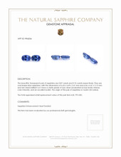 1.63 Ct.Tw.Total Carat Weight Blue Sapphire Pair from Ceylon (Sri Lanka) Appraisal