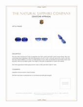 1.71 Ct.Tw.Total Carat Weight Blue Sapphire Pair from Ceylon (Sri Lanka) Appraisal