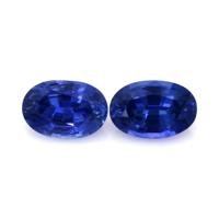 1.08&nbsp;Ct.Tw.Total Carat Weight Blue Sapphire Pair from Ceylon (Sri Lanka) Video