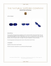 1.64 Ct.Tw.Total Carat Weight Blue Sapphire Pair from Ceylon (Sri Lanka) Appraisal