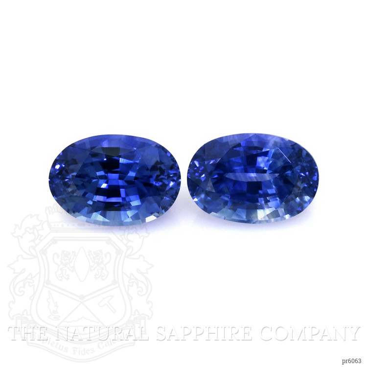 1.74 Ct.Tw. Blue Sapphire Pair from Ceylon (Sri Lanka)