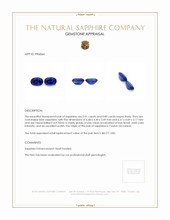 1.71 Ct.Tw.Total Carat Weight Blue Sapphire Pair from Ceylon (Sri Lanka) Appraisal