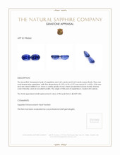 1.23 Ct.Tw.Total Carat Weight Blue Sapphire Pair from Ceylon (Sri Lanka) Appraisal