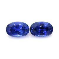 1.23&nbsp;Ct.Tw.Total Carat Weight Blue Sapphire Pair from Ceylon (Sri Lanka) Video