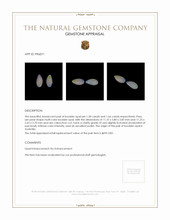 3.16 Ct.Tw.Total Carat Weight Cabochon Boulder Opal Pair from Australia Appraisal