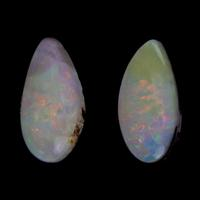 3.16 Ct.Tw.Total Carat Weight Cabochon Boulder Opal Pair from Australia Video
