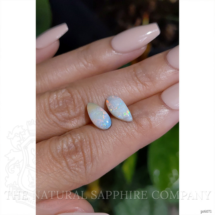 3.16 Ct.Tw. Cabochon Boulder Opal Pair from Australia