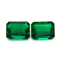 6.53 Ct.Tw.Total Carat Weight Emerald Pair from Afghanistan Video