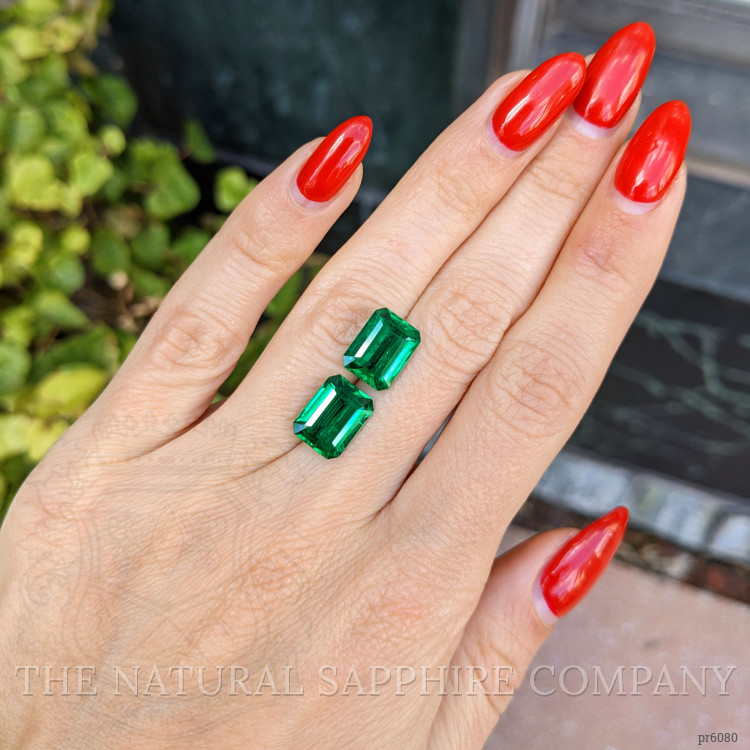 6.53 Ct.Tw. Emerald Pair from Afghanistan