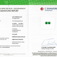 6.06&nbsp;Ct.Tw.Total Carat Weight Emerald Pair from Afghanistan Scan Report