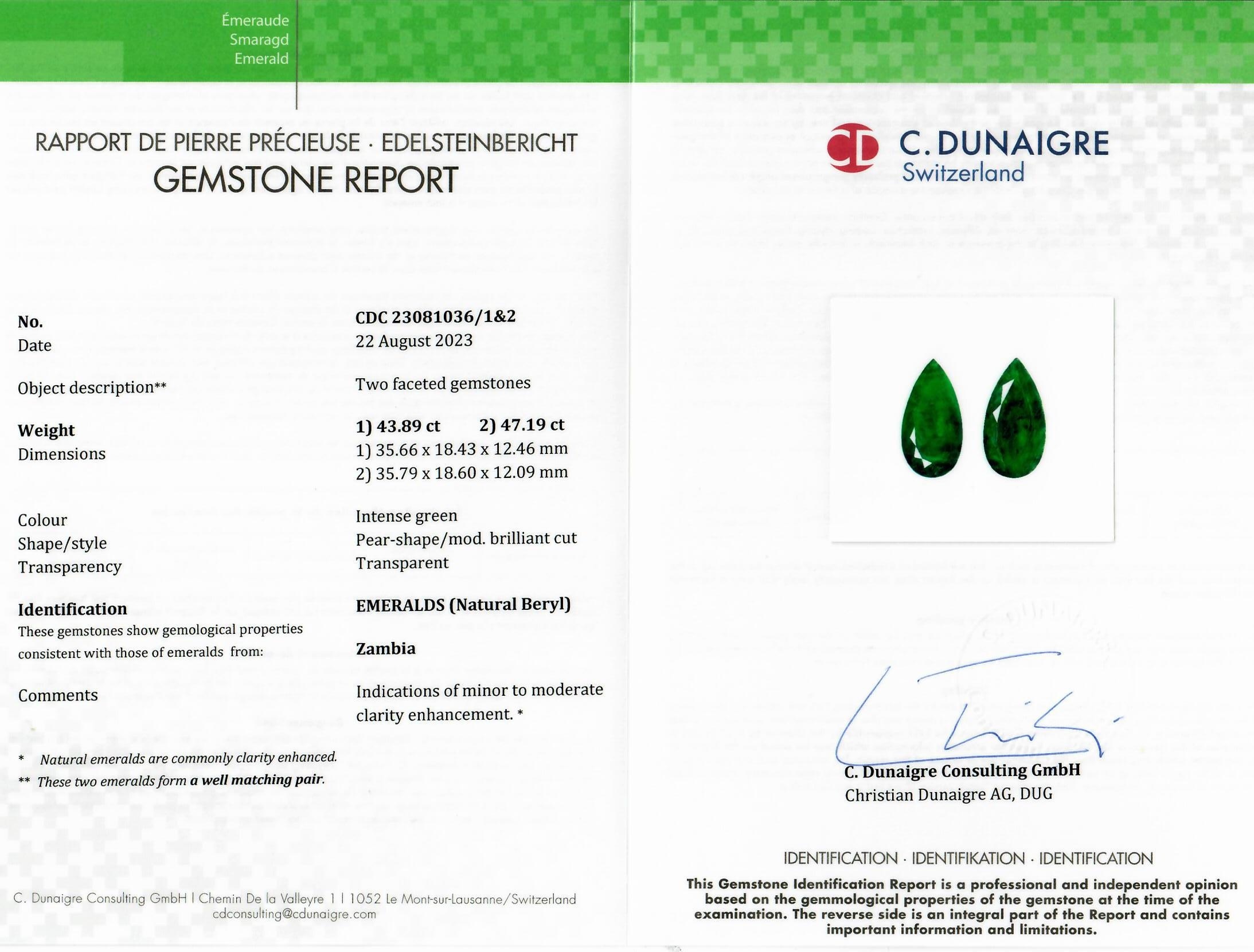 91.08 Ct.Tw. Emerald Pair from Zambia